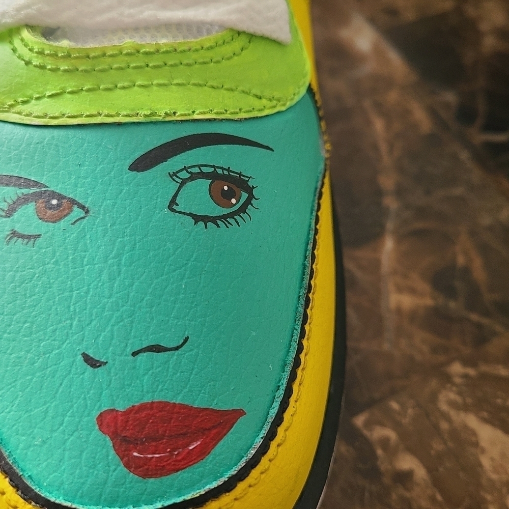 Nike custom handpainted shoes size 8 - Picture 6 of 6